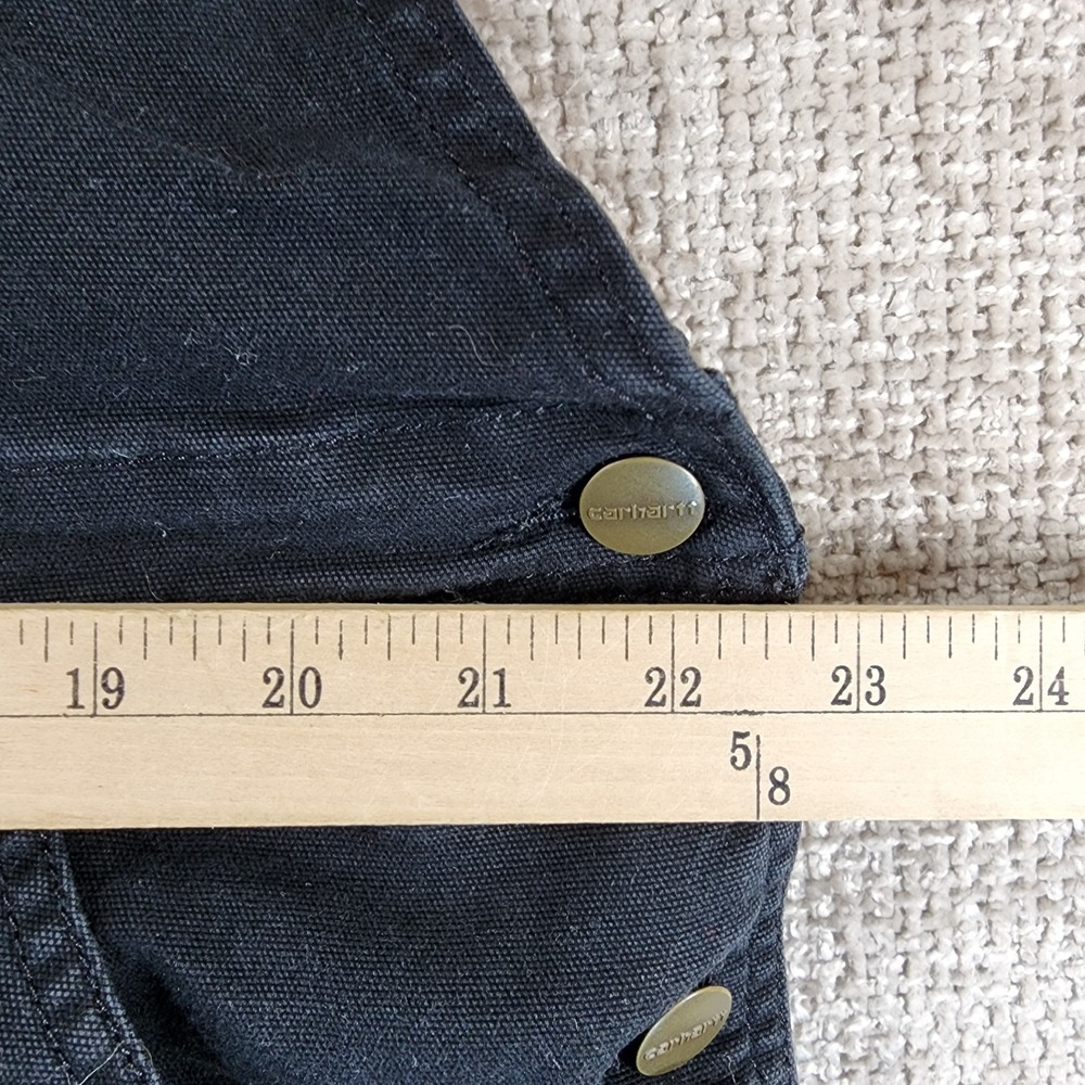 Carhartt Shortall Womens XL Black Rugged Flex Canvas Bib Relaxed Fit BS6197-W - Picture 5 of 13
